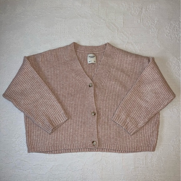 Abercrombie & Fitch Sweaters - Abercrombie & Fitch Ribbed Blush Cardigan